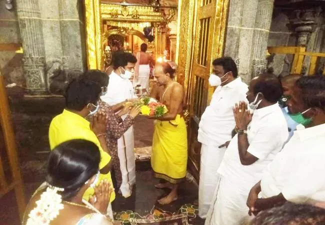 srivillipudhur andal temple visit theni mp raveendranath